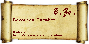 Borovics Zsombor névjegykártya